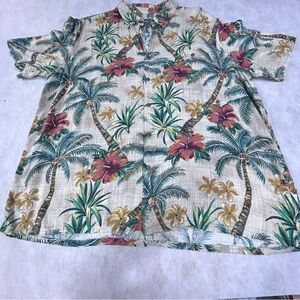 Vibrant Green and Red Casual Button Down‎ Shirt